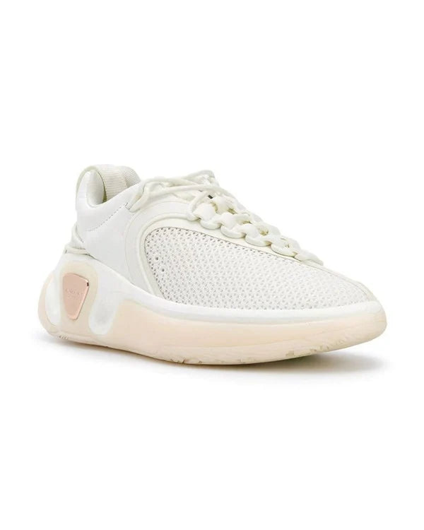 Balmain White Fabric Athletic Sneakers
