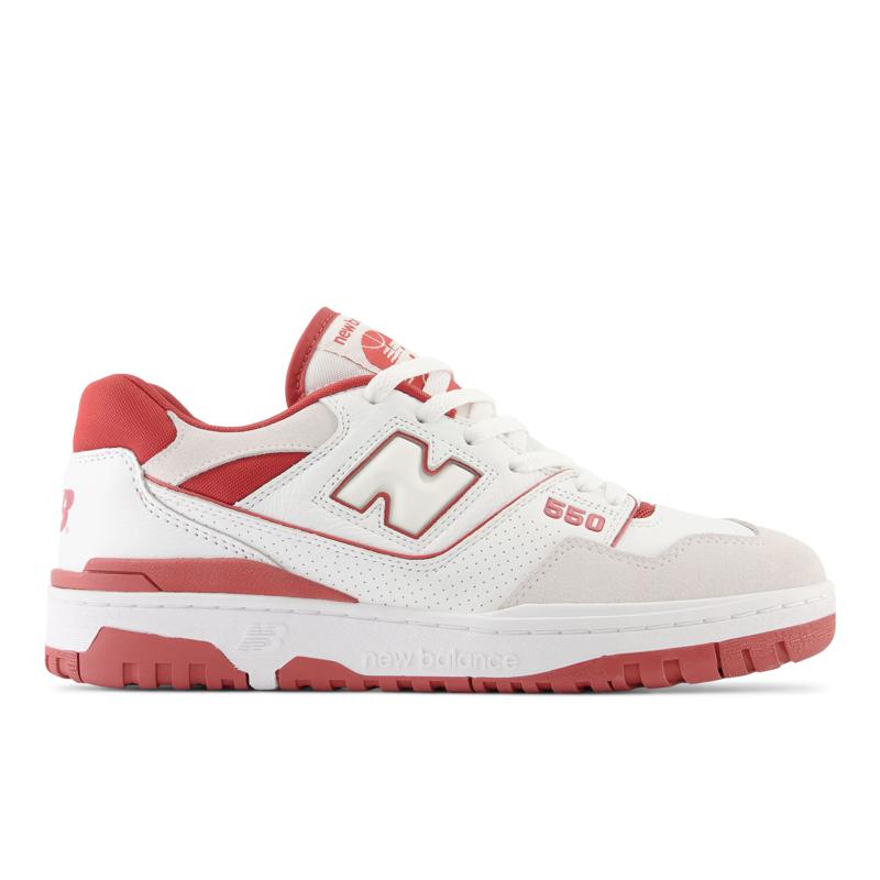 NEW BALANCE 550 red and white sneakers