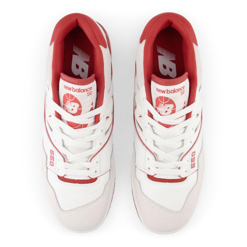 NEW BALANCE 550 red and white sneakers