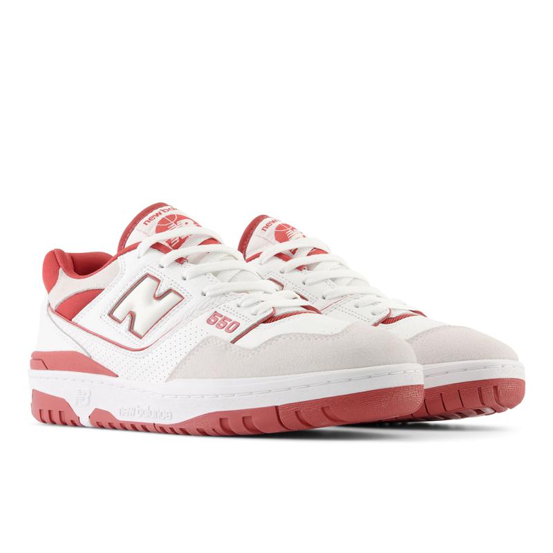 NEW BALANCE 550 red and white sneakers